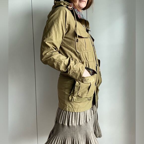 Vintage Penfield Utility Jacket Khaki Hooded Lined  Hiking Outdoor Gear Gopcore - Picture 3 of 14